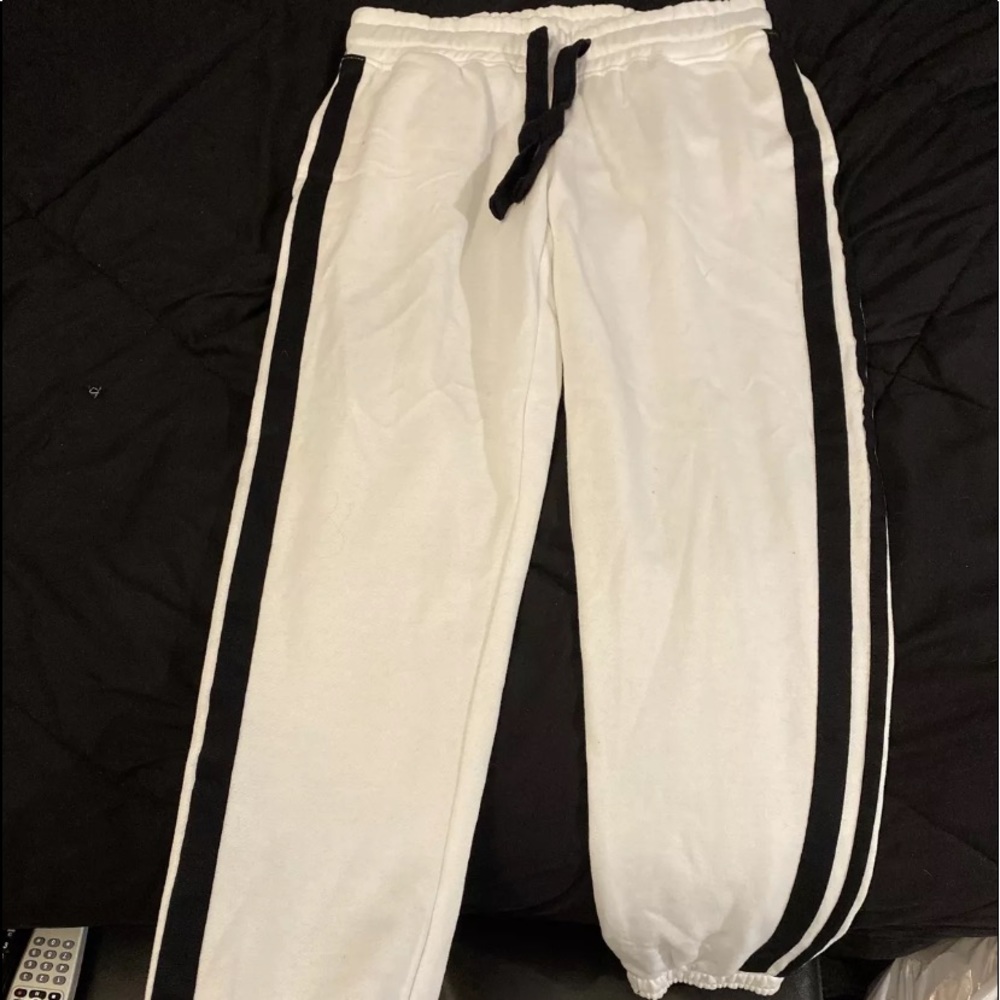 NWT Cotton On White With Black Stripe Joggers Size XS